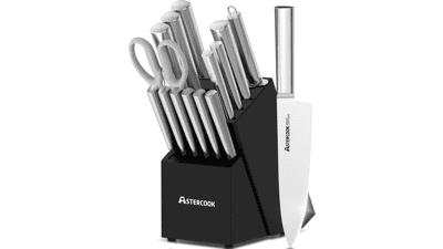 German Stainless Steel Knife Block Set