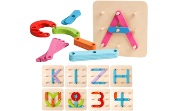 Kizh Wooden Letter and Number Activity Set