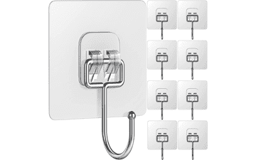 Large Adhesive Hooks 24 Pack