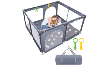Playpen with Gate for Toddler and Babies