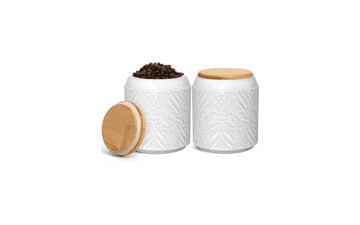 Set of 2 Ceramic Food Storage Jars