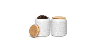 Set of 2 Ceramic Food Storage Jars