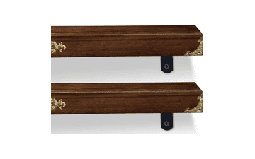 Set of 2 Rustic Wood Floating Shelves