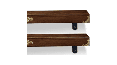 Set of 2 Rustic Wood Floating Shelves