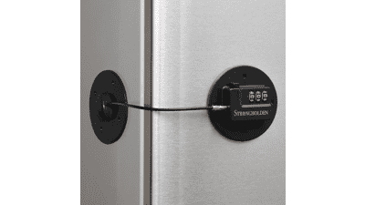 Child Proof Refrigerator Lock Combo - Keep Your Family Safe with Fridge Locks for Kids (Black & Round)