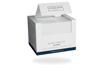 Clean Skin Club Clean Towels XL, Biobased Dermatologist Approved Face Towel, Disposable Clinically Tested Towelette, Makeup Remover Dry Wipes, Ultra Soft, 50 Ct