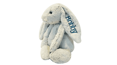 Custom Embroidered Plush Bunny - Personalized Toy for Child's First Easter