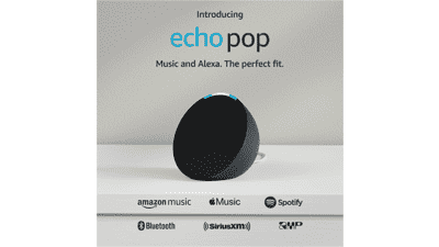 Echo Pop | Compact Smart Speaker with Alexa | Charcoal