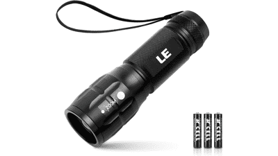High Lumens LED Flashlight - Small, Zoomable, Waterproof, Adjustable Brightness - Outdoor, Emergency, Tactical & Camping