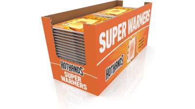 HotHands Body & Hand Super Warmers - Long Lasting Safe Natural Odorless Air Activated - 18 Hours of Heat - 40 Individual Warmers