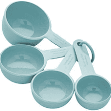 KitchenAid Measuring Cups Set - 4 Piece - Aqua Sky