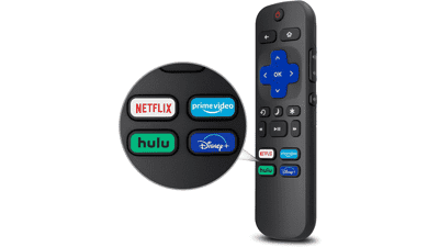 LOUTOC Replacement Remote Control for Roku TV - Compatible with TCL, Hisense, Onn, Sharp, Element, Westinghouse, Philips Roku Series Smart TVs (Not for Roku Stick and Box)