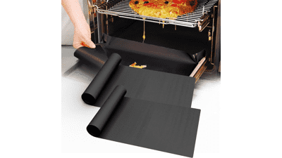 Large Oven Liners for Bottom of Oven - BPA and PFOA Free - 16x24 Inch - Thick Heavy Duty Non Stick Teflon Mats for Electric, Gas, Toaster, Convection, Microwave Ovens and Grills