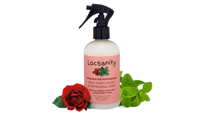 Locsanity Daily Moisturizing Refreshing Spray for Locs - Rose Water and Peppermint Hair Scalp Moisturizer (8oz)