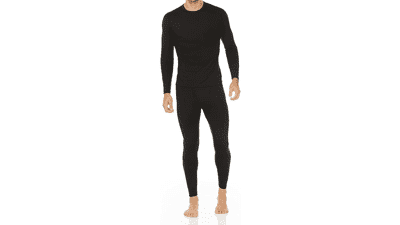 Men's Fleece Lined Base Layer Set - Thermajohn Long Johns Thermal Underwear for Cold Weather
