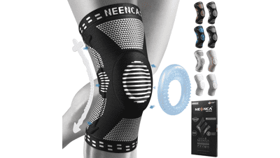 NEENCA Professional Knee Brace for Pain Relief, Medical Support with Patella Pad & Side Stabilizers, Compression Sleeve for Meniscus Tear, ACL, Arthritis, Joint Pain, Runner, Workout