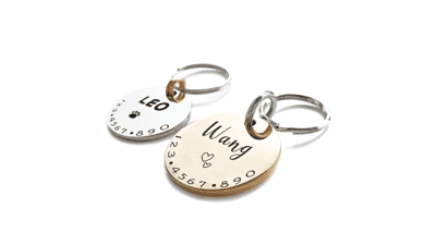 Personalized Cats Dogs ID Tags with Lovely Symbols for Collars - Custom Engraved Stainless Steel Charm