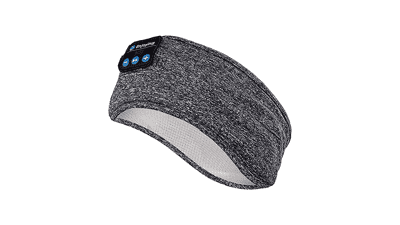 Perytong Wireless Sleep Headphones - Bluetooth Sports Headband with Ultra-Thin HD Stereo Speakers for Sleeping, Workout, Jogging, Yoga, Insomnia, Air Travel, Meditation - Grey