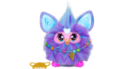 Purple Furby - 15 Fashion Accessories - Interactive Plush Toys for 6 Year Olds and Up - Voice Activated Animatronic