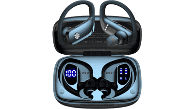 bmani Wireless Earbuds Bluetooth Headphones 48hrs Play Back Sport Earphones with LED Display