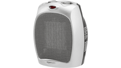 1500W Ceramic Personal Heater with Adjustable Thermostat - Silver