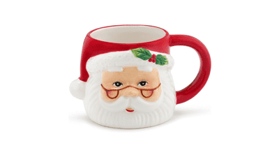 16 oz Santa Mug - Festive Mr. Christmas Ceramic Cup
