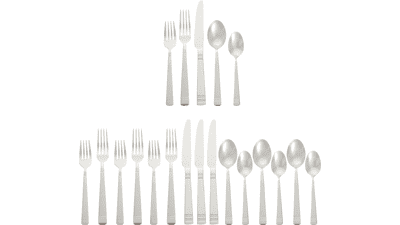 20-Piece Stainless Steel Bistro Flatware Set - Service for 4 - Silver