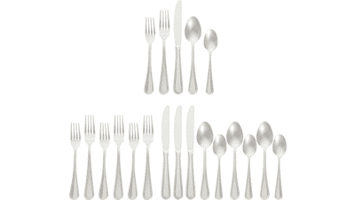20-Piece Stainless Steel Crown Flatware Set - Service for 4 - Silver