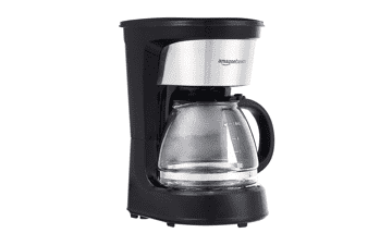 5 Cup Coffee Maker with Reusable Filter - Black and Stainless Steel