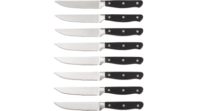 8-Piece Kitchen Steak Knife Set - Black
