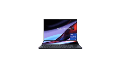 ASUS Zenbook Pro 14 Duo 14.5” Touch Display, 120Hz Refresh Rate, ScreenPad Plus, i9-13900H CPU, RTX 4050, 32GB RAM, 1TB SSD, Windows 11 Home, Tech Black
