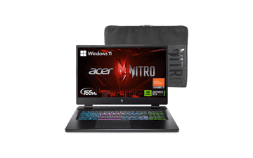 Acer Nitro 17 Gaming Laptop | AMD Ryzen 7 7840HS Octa-Core CPU | NVIDIA GeForce RTX 4060 Laptop GPU | 17.3 QHD 165Hz IPS Display | 1TB Gen 4 SSD | Wi-Fi 6E | RGB Backlit KB | Black