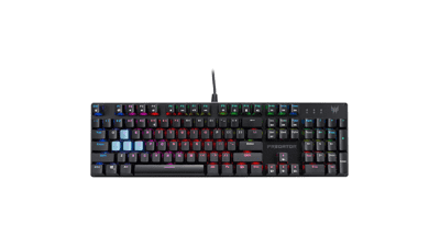 Acer Predator Aethon 303 Gaming Keyboard - Kailh Blue Mechanical Switches | RGB Illuminated | 12 Backlight Effects | 5 Gaming Modes & 3 Sidelight Effects | Anti-Ghosting