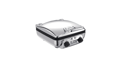 All-Clad Gourmet Digital Waffle Maker - Removable, Dishwasher-safe Plates - 4 Slice - Silver