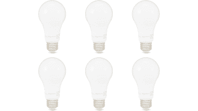 Amazon Basics A19 LED Light Bulb 15W Soft White Dimmable 6-Pack