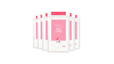Amazon Basics Cosmetic Foam Wedges - 192 Count (6 Packs of 32) - White