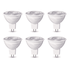 Amazon Basics MR16 LED Light Bulb, Daylight White, Dimmable, 6-Pack