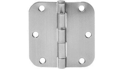 Amazon Basics Rounded Interior Door Hinge, 3.5 x 3.5 Inch, Satin Nickel - Pack of 18