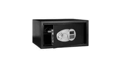 Amazon Basics Steel Security Safe - Programmable Electronic Keypad - Black - 1 Cubic Feet