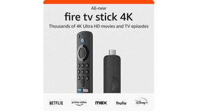 Amazon Fire TV Stick 4K Streaming Device - 1.5 Million Movies & TV Episodes - Wi-Fi 6 Support - Free & Live TV
