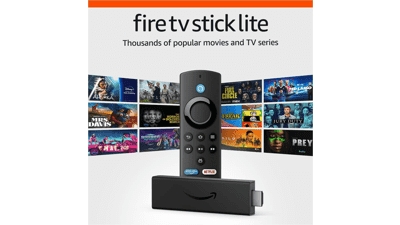 Amazon Fire TV Stick Lite - Free & Live TV, Alexa Voice Remote Lite, Smart Home Controls, HD Streaming