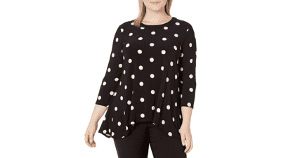 Anne Klein Plus Size Sharkbite Top for Women