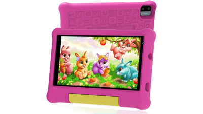 ApoloSign Kids Tablet 7-inch Android 13 for Kids, 32GB, Parental Control, WiFi, Bluetooth, Educational Apps (Pink)