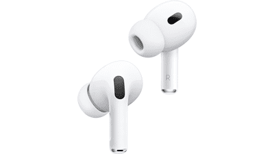 Apple AirPods Pro Wireless Earbuds, 2X More Active Noise Cancelling, Adaptive Transparency, Spatial Audio, MagSafe Charging Case, Bluetooth Headphones for iPhone
