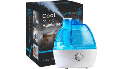 AquaOasis Cool Mist Humidifier - 2.2L Water Tank - Quiet Ultrasonic - Bedroom & Large Room - 360 Rotation Nozzle - Auto-Shut Off - Babies Nursery & Whole House