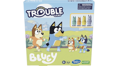 Bluey Edition Board Game for Kids Ages 5 and Up - Race Bluey, Bingo, Bandit, or Chilli to The Finish