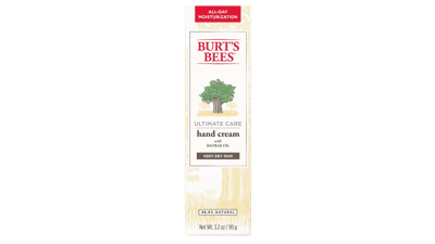 Burt's Bees Ultimate Care Hand Cream for Dry Cracked Hands, Moisturizing Lotion with Baobab Oil, Watermelon Seed Oil, 3.2 oz.