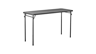 COSCO 20x48 Vinyl Top Folding Table - Black