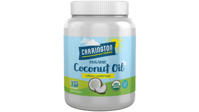 Carrington Farms Organic Coconut Oil - Gluten Free, Unrefined, Cold Pressed - 54 oz. - Ideal for Skin & Hair Care, Cooking, Baking, Smoothies