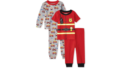 Children's Place Baby Boys' Unisex Toddler Snug Fit Cotton 2 Piece Pajama Sets